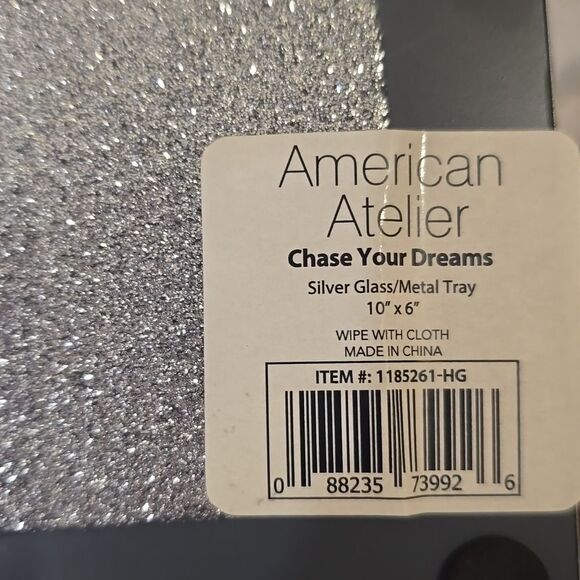 American Atelier "Chase Your Dreams" Mirrored Decorative Vanity Tray - Picture 9 of 10